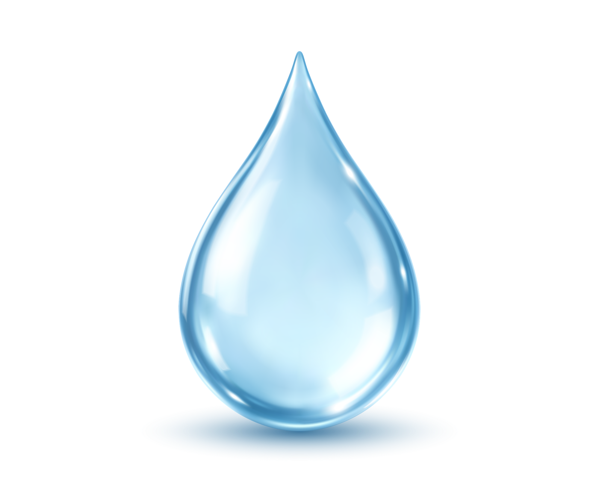 A single realistic drop of water